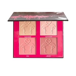 Glow Palette 4 Shade Pink Blush & Highlight Highlighter Blend Shades New